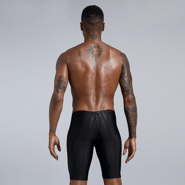 Men's Beach Surfing Shark Skin Waterproof Fabric Swimming Trunks