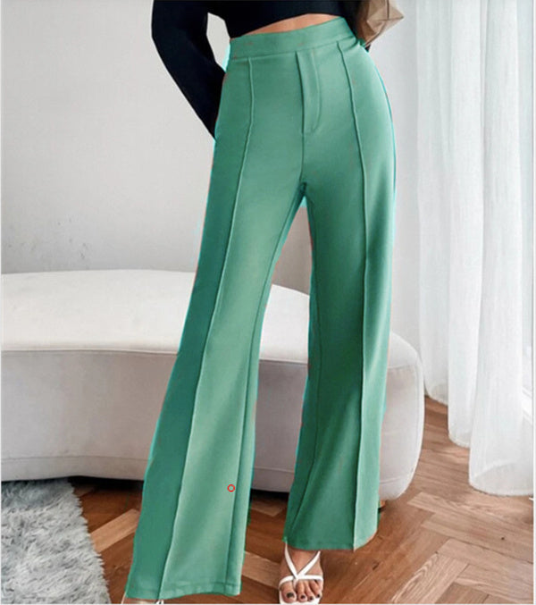 Loose Straight Pants Women High Waist Casual Trousers - Relaxed Elegance