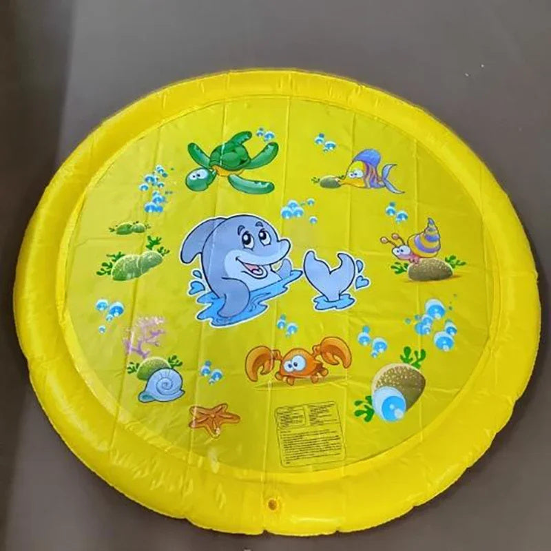 Halkfri stänkskydd för barn och hundpool sommar utomhus vattenleksaker Rolig fontän lekmatta