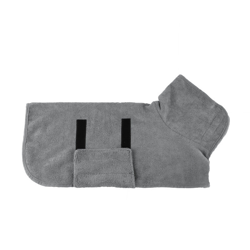 Absorbent Pet Bathrobe - Microfiber Dog Drying Coat with Adjustable Straps