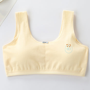 Gilet d'élève du primaire pour femme, sous-vêtements de lycée, soutien-gorge en pur coton