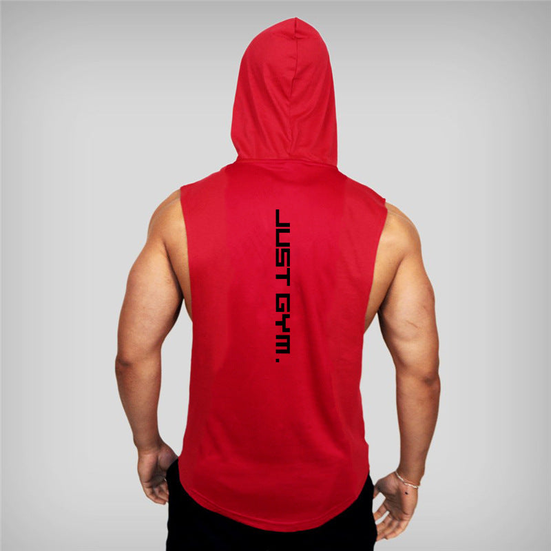 Gilet de fitness pour hommes, vêtements amples à capuche