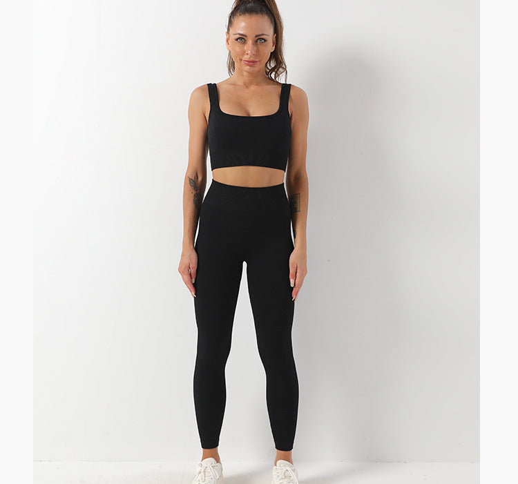2st tråd Yoga kostym sömlös bh och rumpa lyftande hög midja Leggings set för kvinnor Sport Fitness Yoga Byxor Sportkläder Outfits Kläder