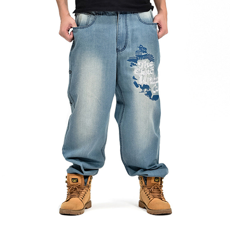 Hiphop-stil Lösa Casual Herrjeans