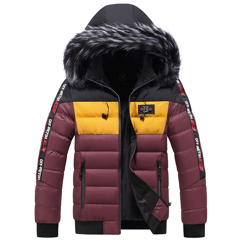 Veste à capuche pour jeunes hommes, épais, hiver