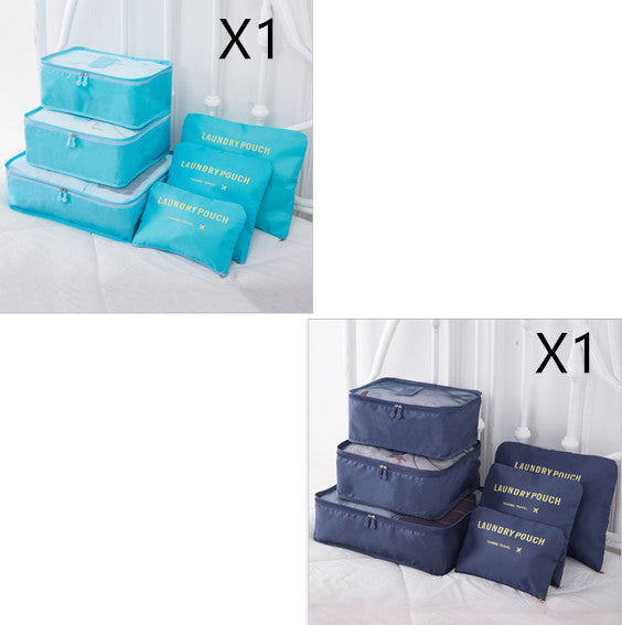 6 ST Reseförvaringsväska Set för Clothes Tidy Organizer