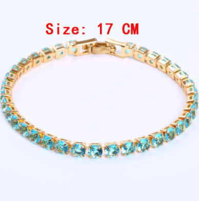 Cubic Zirconia Tennisarmband Iced Out Chain Kristallarmband Dam Herr Guld Armband Smycken
