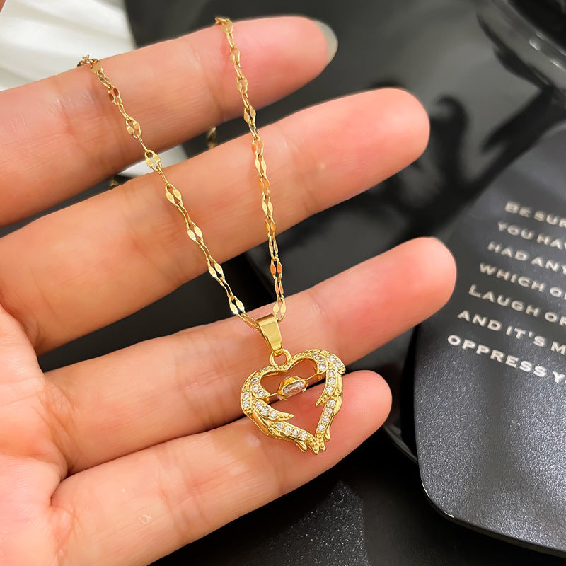 Kärlek Smart Halsband Kvinna Phenix Dans på himlen Kall stil Lyx temperament nyckelbenskedja
