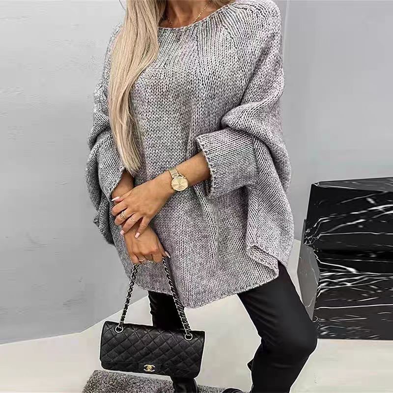 Luxurious Batwing Sleeve Pullover Sweater - Winter Fashion Collection