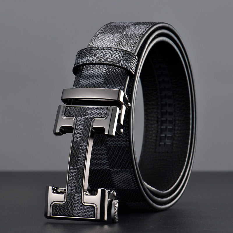 Ceinture à carreaux légère de luxe pour hommes