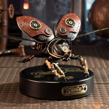 Robotime Rokr Métal 3D Puzzles Jeux Rhinocéros Beetle Punk Style Cadeau Pour Anniversaire Assemblage Facile Conception Mécanique Jouets - MI01