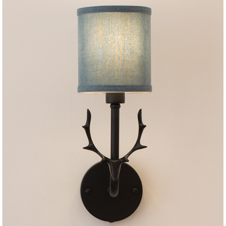 Modern Bedroom Hallway Wall Lamp Iron Antlers Living Room Hotel Lamps