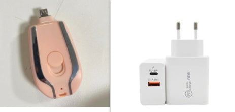 1500mAh Mini Power Emergency Pod Nyckelringsladdare med Type-C Ultra-Compact Mini Batteripaket Snabbladdning Backup Power Bank