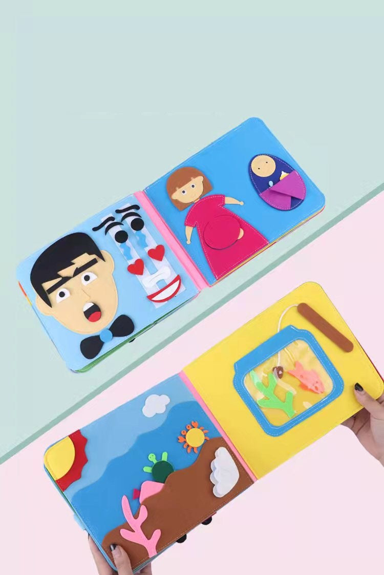 Planche en feutre pour enfants, 3D, apprentissage éducatif en trois dimensions, Non tissé, arc-en-ciel, livre d'histoire pour l'éducation précoce
