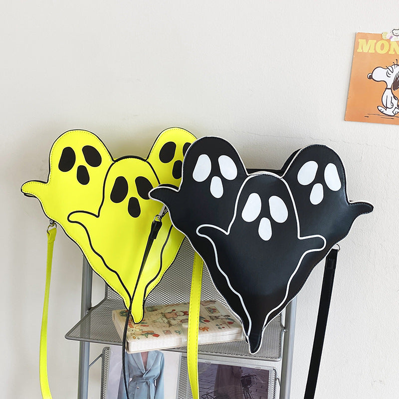 3D Ghost Phone Purse - Cute Halloween Crossbody Bag with Cartoon Character Design