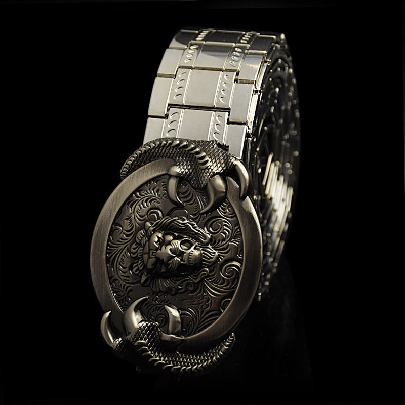 Men's Metal Stainless Steel Bodyguard Belt - Protective Fashion