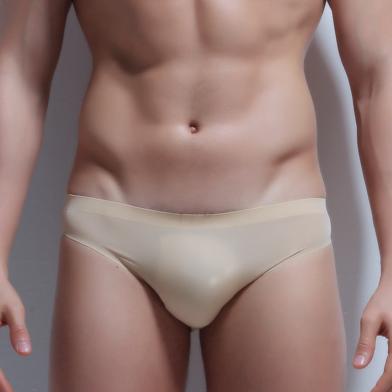 Men's One Piece Ice Silk Triangle Seamless Underwear