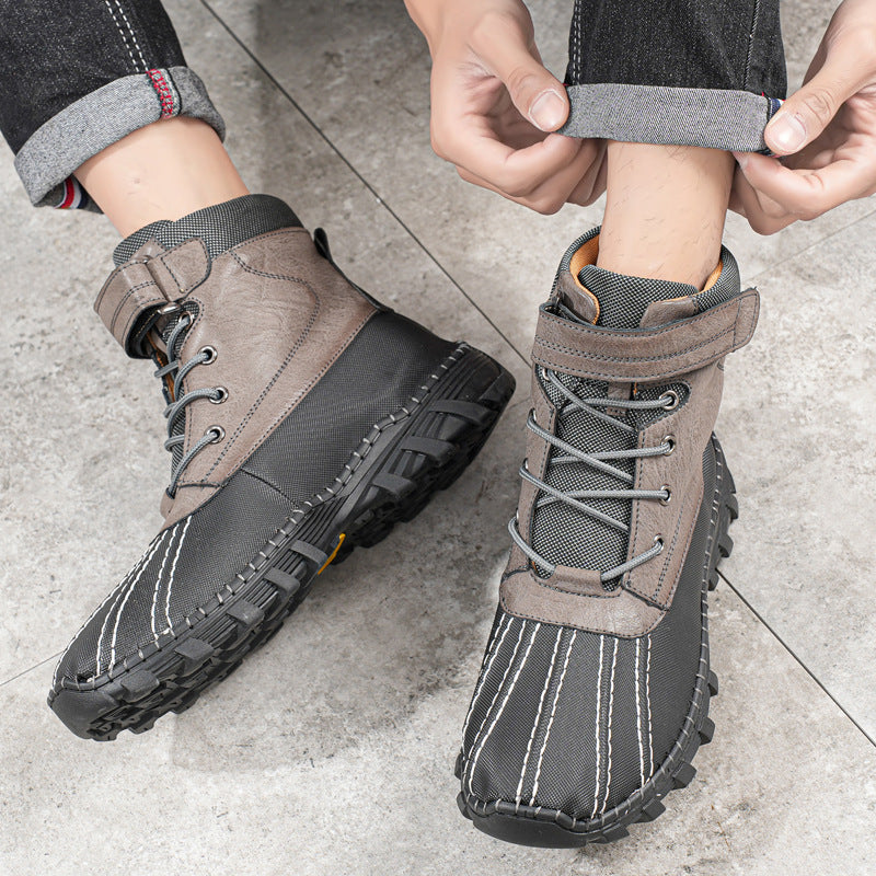 Unisex Winter Fleece Snow Boots - Waterproof Anti-Slip Work Boots