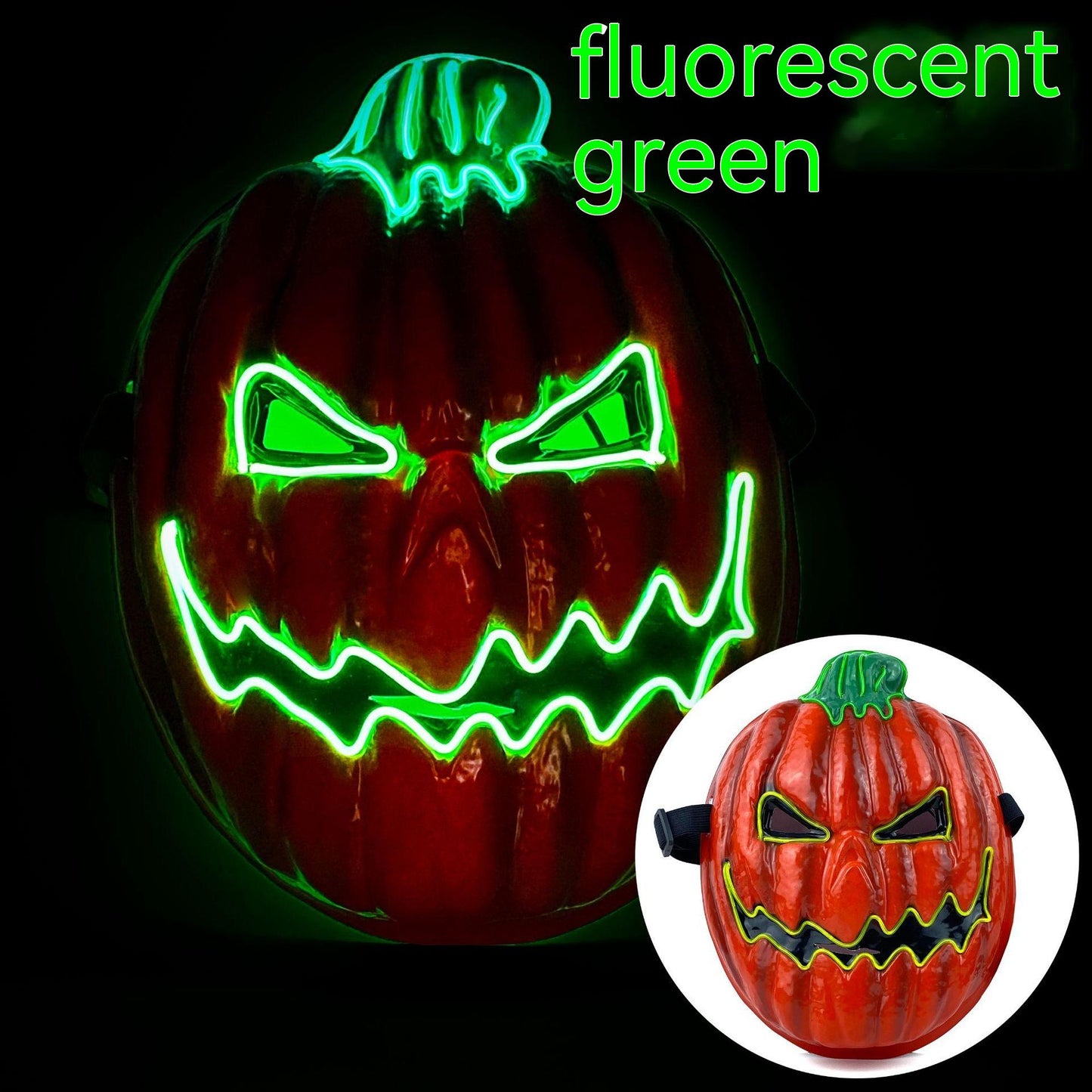 Boule de fête d'Halloween tête de citrouille horreur LED lumineuse