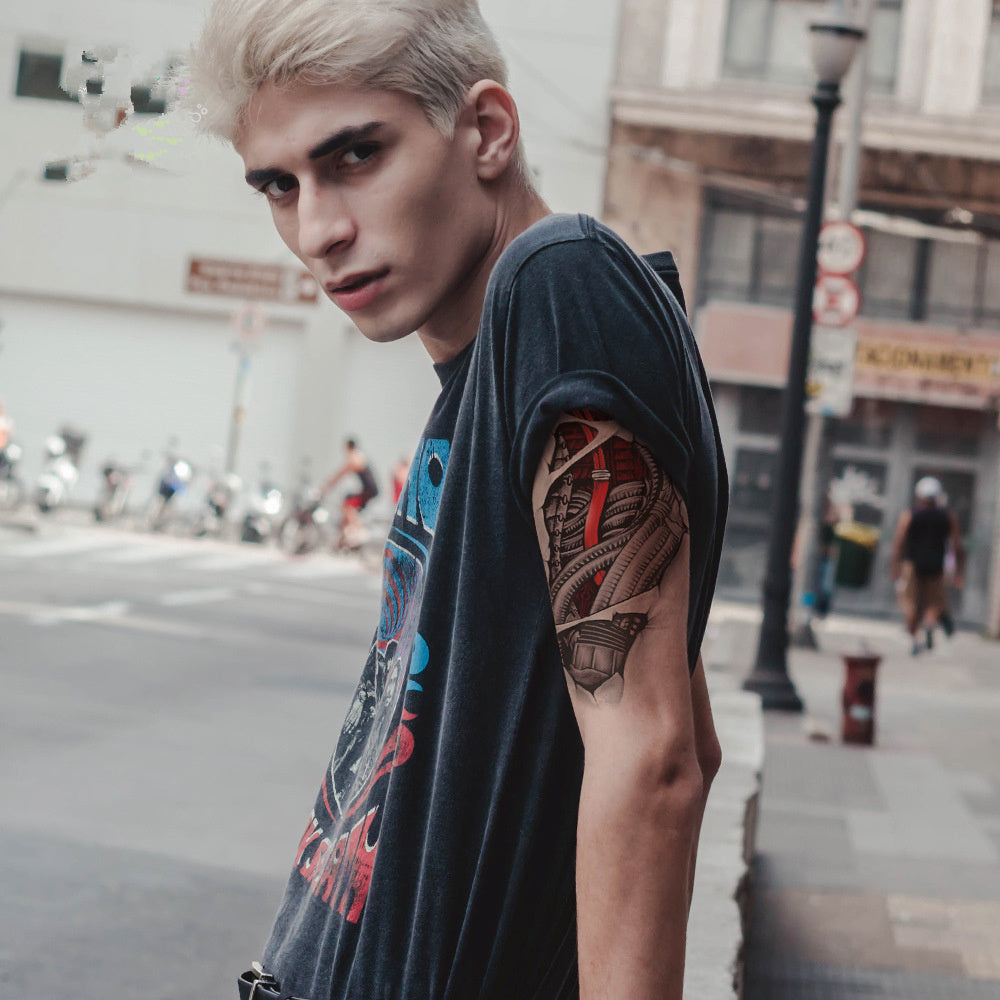 Waterproof Temporary Robotic Tattoo Stickers Fox Freak Peony Old School Louts Flower Flash Tattoos Female Body Art Fake Tatoo Men