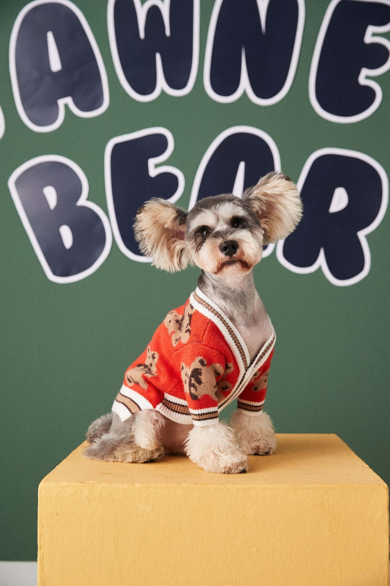 Chiens chats très Preppy Style V-hals randiga väst Husdjur valval Vinter varma kläder Apparel pour chiens chiens