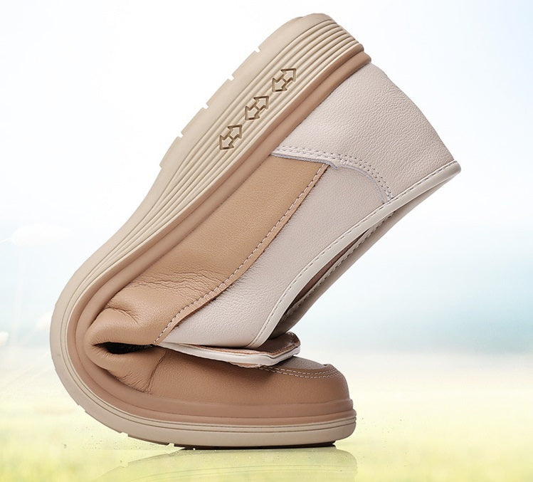 Soft Leather Soft Bottom Men Daily Casual Leather Shoes