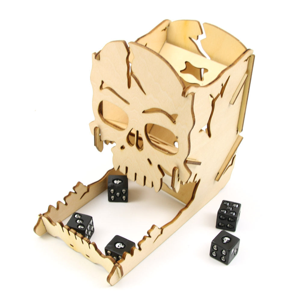 Skelett Dice Tower Fritid Underhållning Brädspel Trähantverk