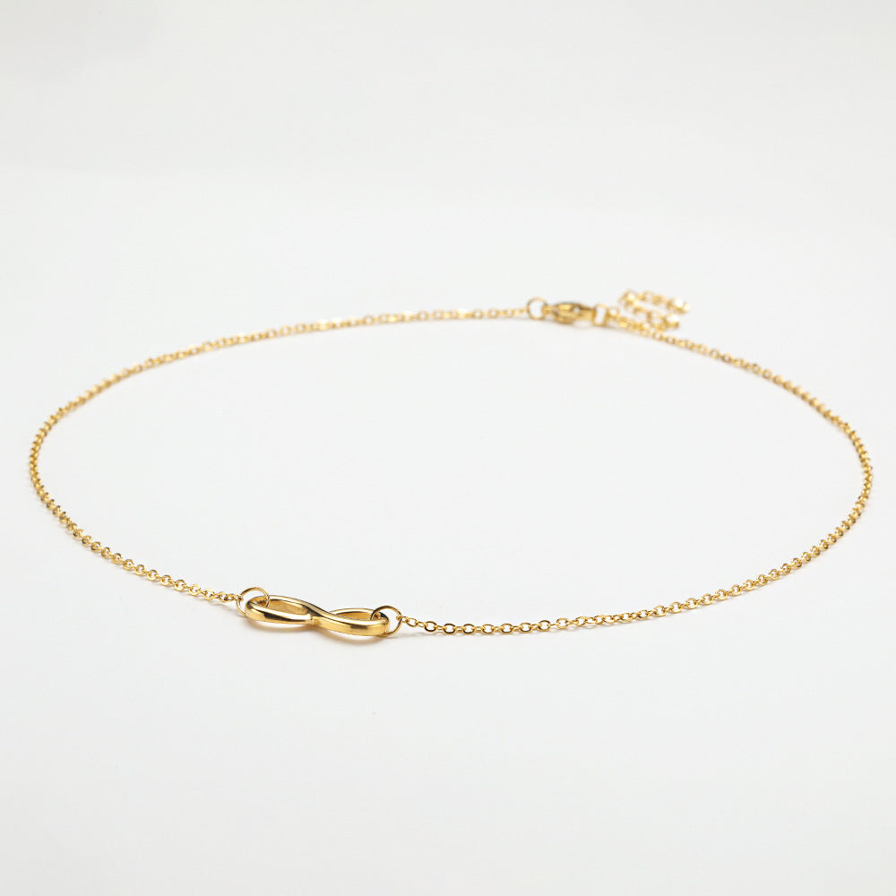 Simple Infinite Love 8-word Necklace For Women