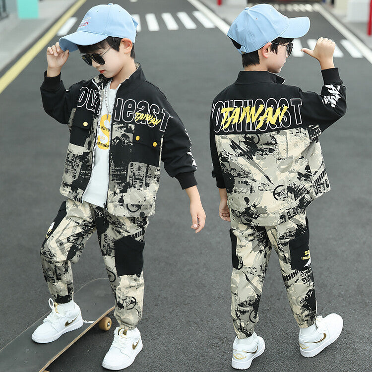 Costume de pantalon de pull d'exercice décontracté de mode d'enfants