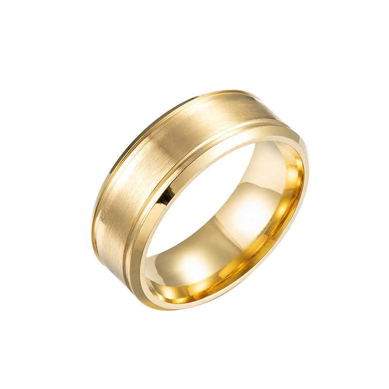 Herrvigselringar Svart silverguld Ren 8MM Ringar