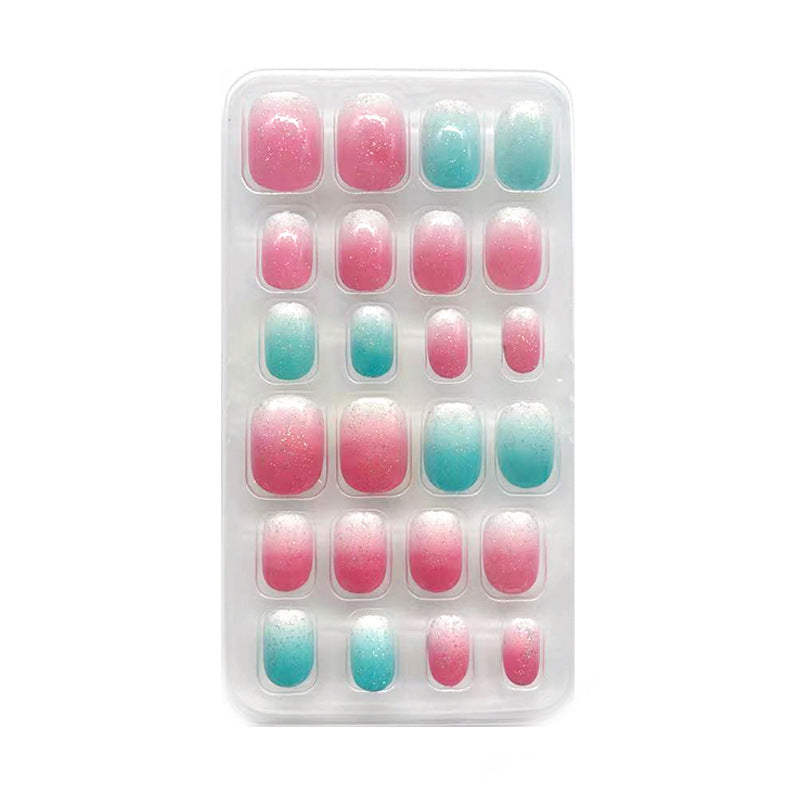 Autocollant de soin des ongles portable pour enfants, 24 pièces, dessin animé de poche