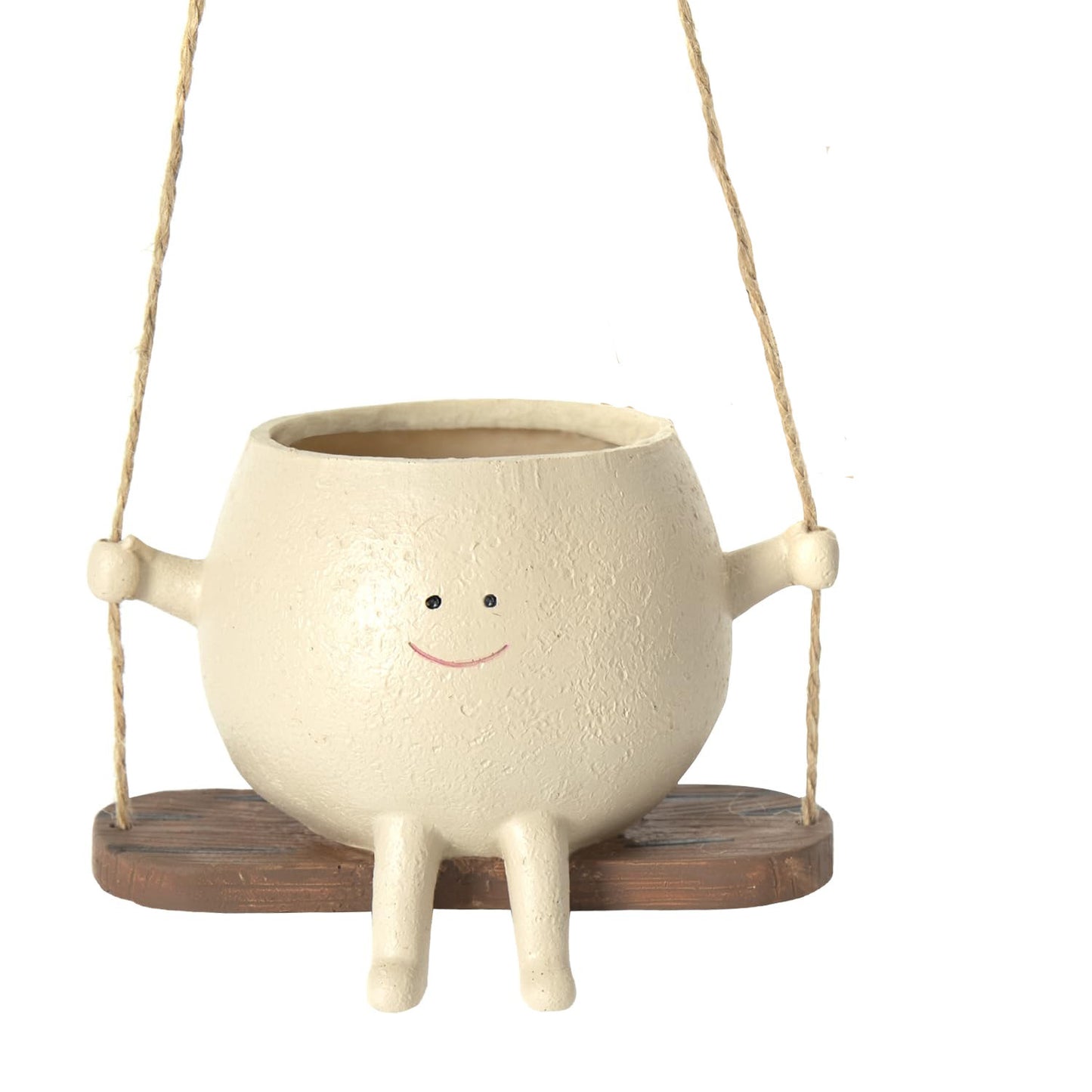 Växtkorgar Härlig Swing Face Planter Pot Suckulent Blomkrukor Balkong Väggbonad Planter Dekor Hem Trädgårdstillbehör