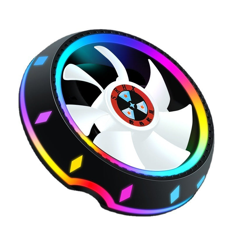 Tyst RGB LED Luft CPU Kylfläkt Stationär Dator Kylfläns Radiato Färgglad Kylning För 115X AMD