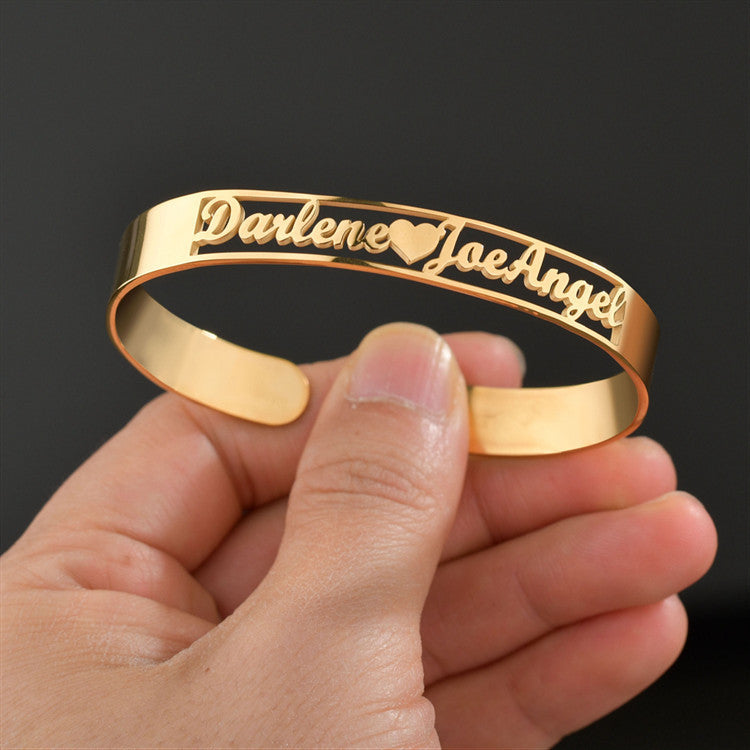 Electroplated English Alphabet Bracelet