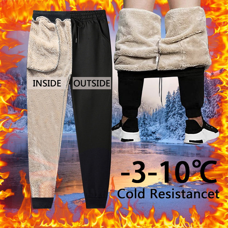 Höst Vinterbyxor Herr Dam Byxor Varm Fleece Dragsko Byxor M-5XL