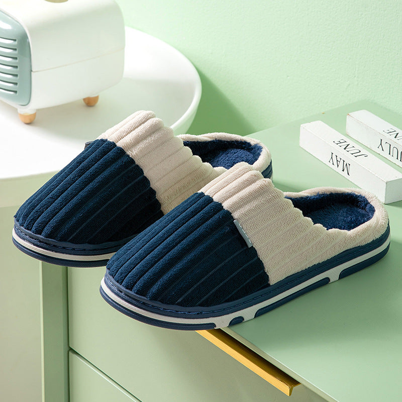 Unisex Winter Corduroy Slippers - Couples Bedroom Shoes - Winter Collection