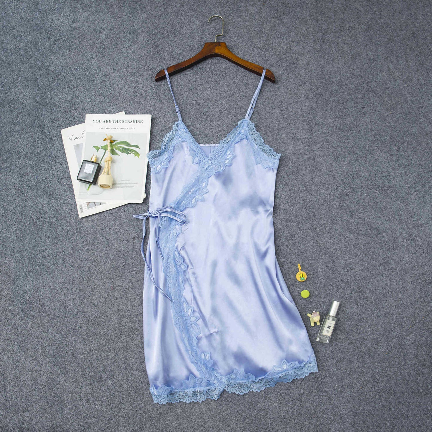 Women's Elastic Satin Nightdress - Luxury Home Pajamas