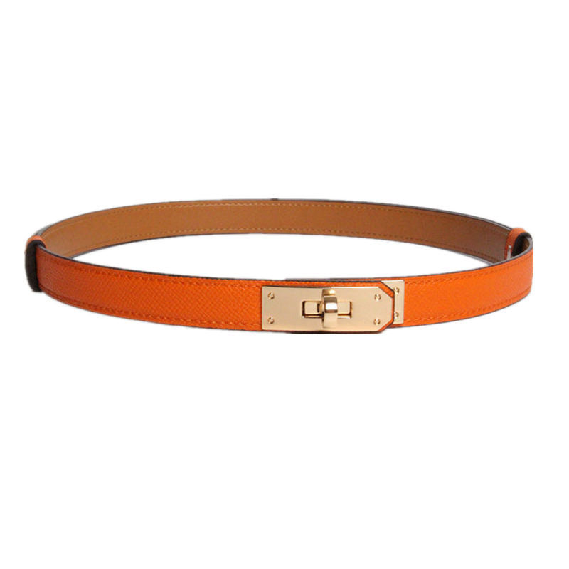 Ceintures en cuir véritable pour femmes, haute qualité, largeur 1.8cm, dorées