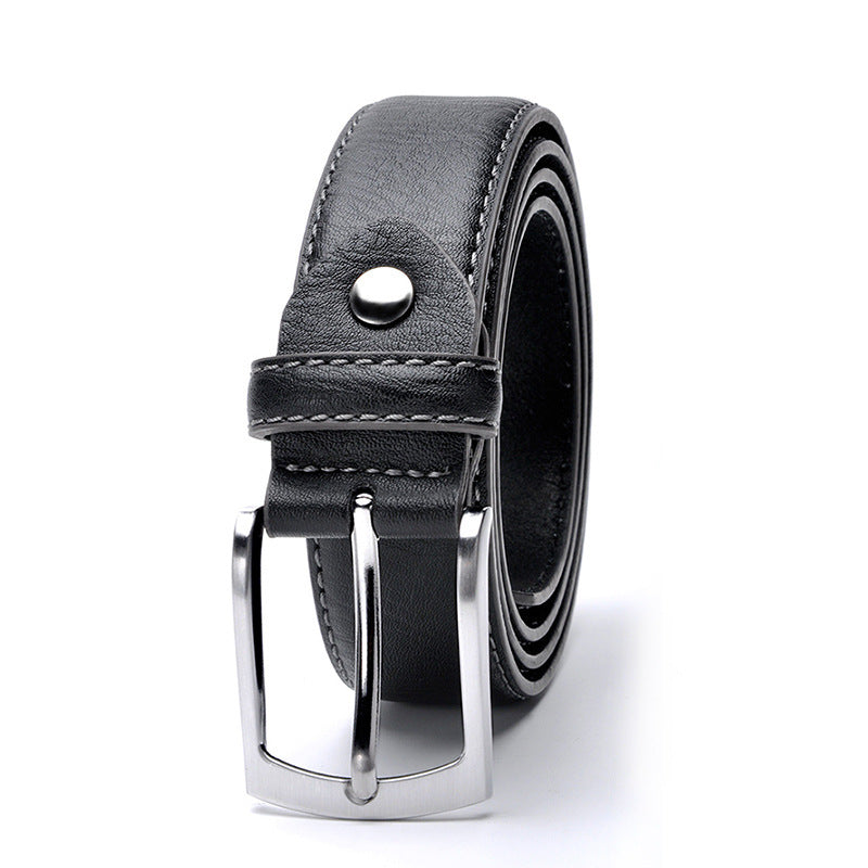 Men's Pin Buckle Leather Leisure Belt - Sophisticated Comfort