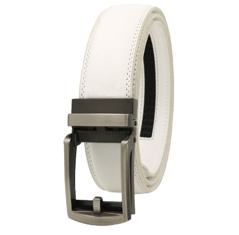 Men's Automatic Buckle Pure Cowhide Pant Belt - Authentic Sophistication