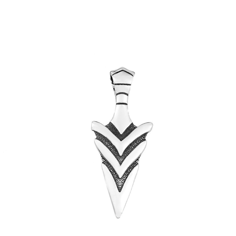 Triangle Spear Stainless Steel Necklace For Men