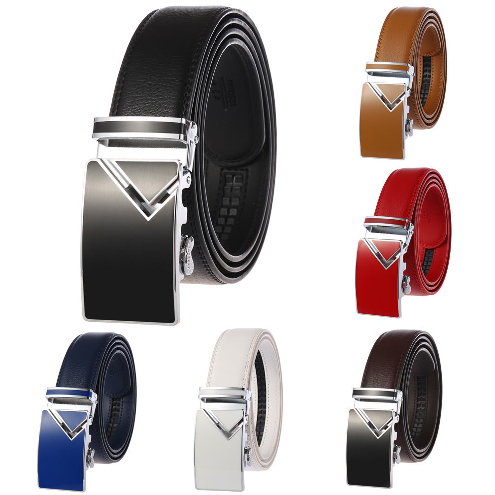 Men's Fashion Automatic Buckle Belt - 6 Versatile Color Combinations