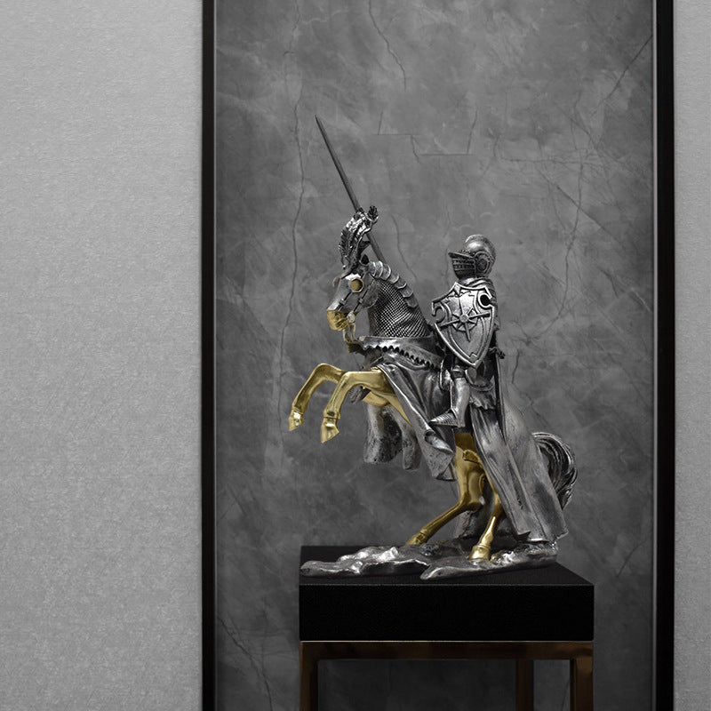 Ornements de chevalier rétro, décorations de bureau