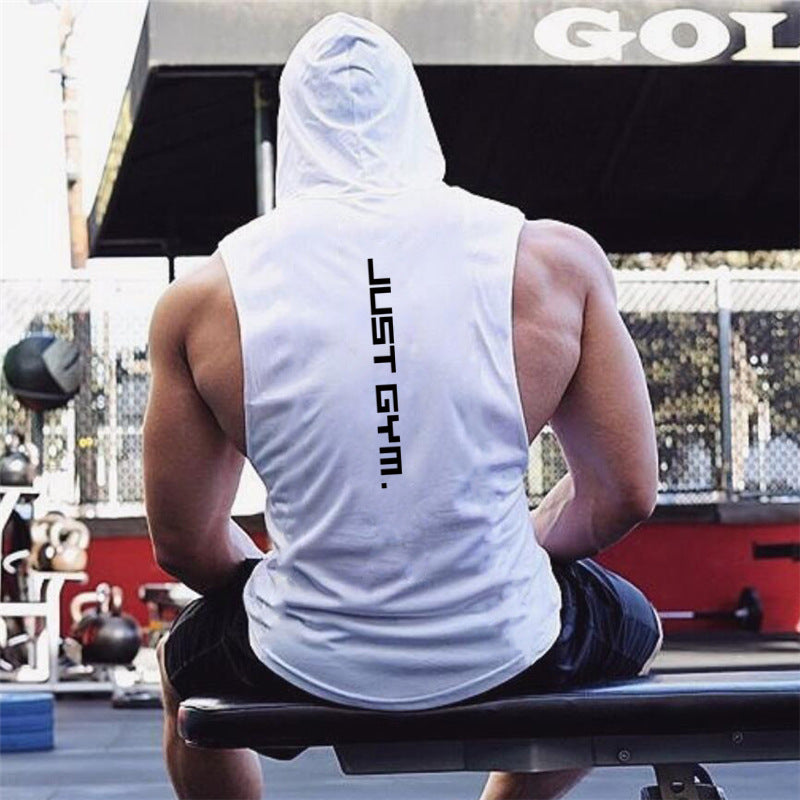 Gilet de fitness pour hommes, vêtements amples à capuche