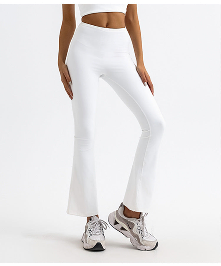 Hollow Sports And Fitness Running Training Bell-bottom Pants - Ventilated Performance