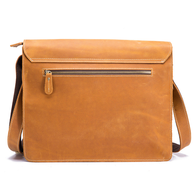 Porte-documents d'affaires à bandoulière en cuir vintage