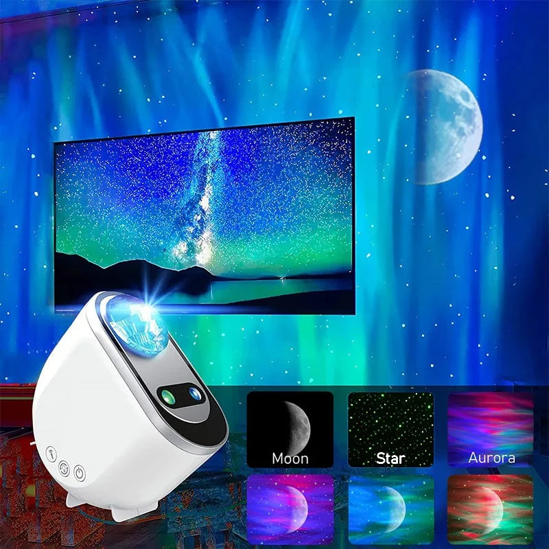 Aurora Borealis Starlight Projektorer LED Galaxy Star Atmosphere Galaxy Night Light Hem Sovrum Himmel Månlampa Rum Dekor Present