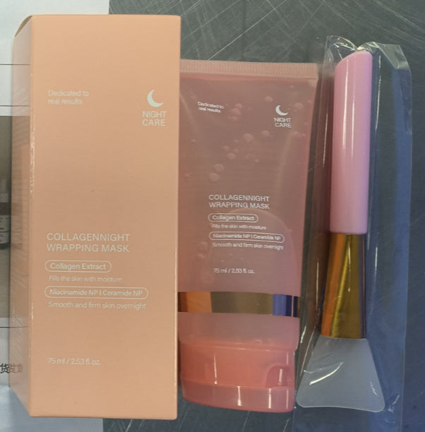 Ansiktsmask Nattmask Kollagenomslag Naturliga ingredienser Uppstramande Elasticitet & Återfuktning Anti-rynkor För hudvård