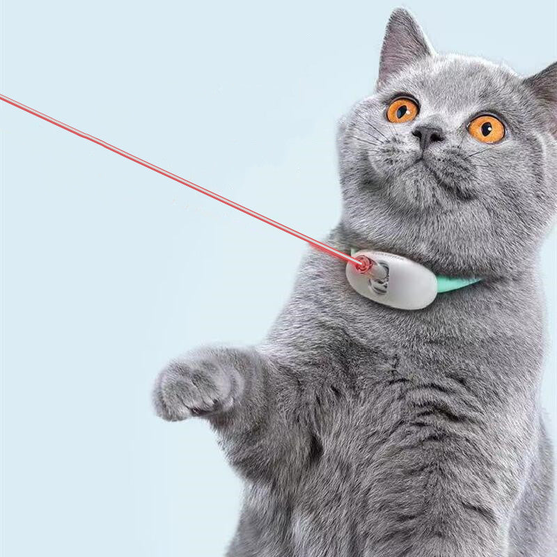 Automatisk kattleksak Smart Laser Retande katthalsband Elektrisk USB-laddning Kattunge Roliga leksaker Interaktiv träning Husdjursartiklar