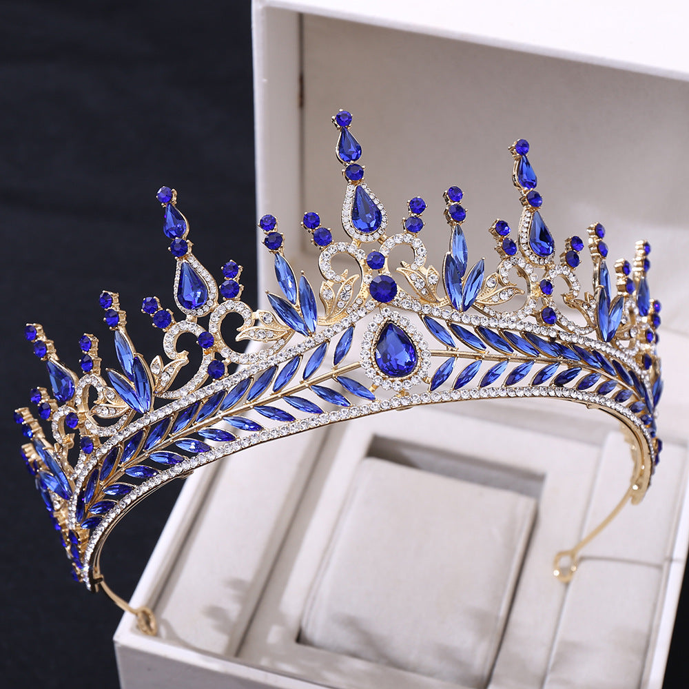 Bröllopshuvudbonader Hårbåge Set Crystal Baroque Large Crown
